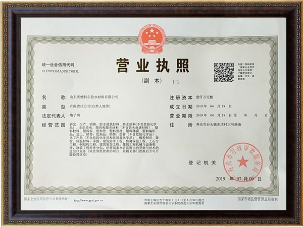 德科尔营业执照